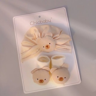 Set turban kèm tất dễ thương cho bé 5-11kg. Set phụ kiện Chicbaby làm quà tặng cho bé. Dino Kids
