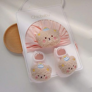 Set turban kèm tất dễ thương cho bé 5-11kg. Set phụ kiện Chicbaby làm quà tặng cho bé. Dino Kids