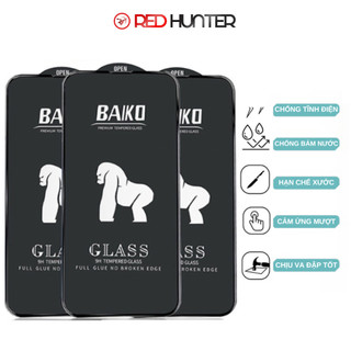 Kính cường lực RED HUNTER-Full màn cho Iphone 6/6s/7/8/7plus/8plus/X/XS/XR/XSMAX/11/11pro/11promax/12/13/14