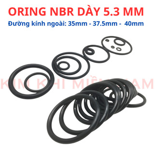 Dày 5.3mm, Đường kính trong 37.5mm, đường kính ngoài  48.1mm. Gioăng cao su -  Oring NBR. (túi 5 sợi)