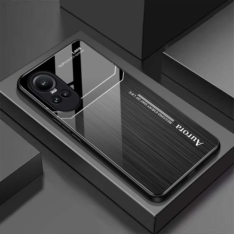 Ốp Lưng OPPO RENO 10 5G, RENO 10 PRO 5G Mặt Lưng Kính Cường Lực Sáng Bóng