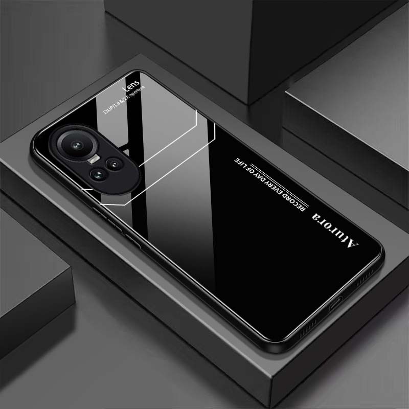Ốp Lưng OPPO RENO 10 5G, RENO 10 PRO 5G Mặt Lưng Kính Cường Lực Sáng Bóng