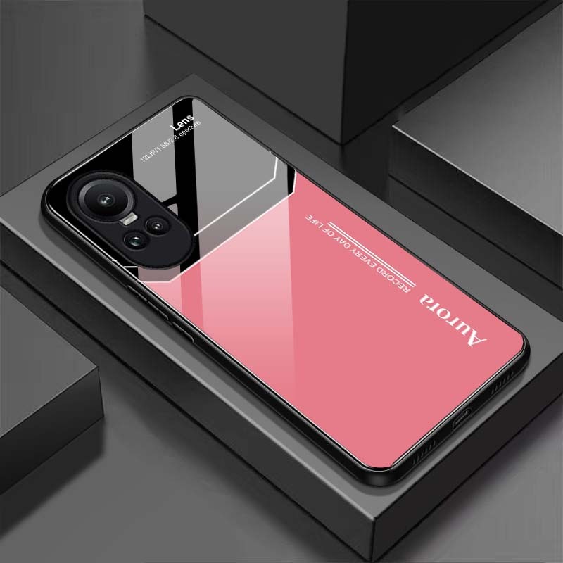 Ốp Lưng OPPO RENO 10 5G, RENO 10 PRO 5G Mặt Lưng Kính Cường Lực Sáng Bóng