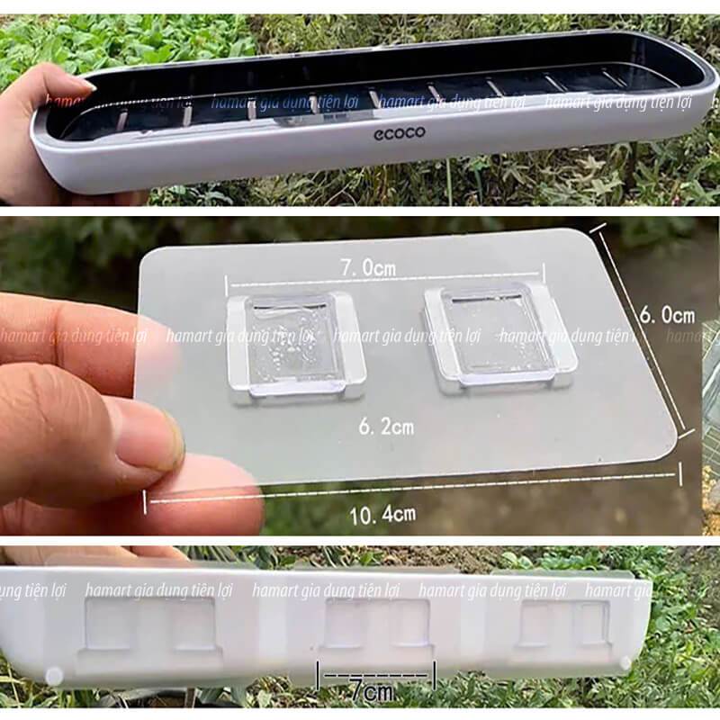 Dán Thay Thế Kệ Để Dao Kéo Nhà Bếp Ecoco Bộ Nhả Kem 3 4 Cốc Để Đồ Tắm Giá Treo Chậu Thau Treo Tường | BigBuy360 - bigbuy360.vn