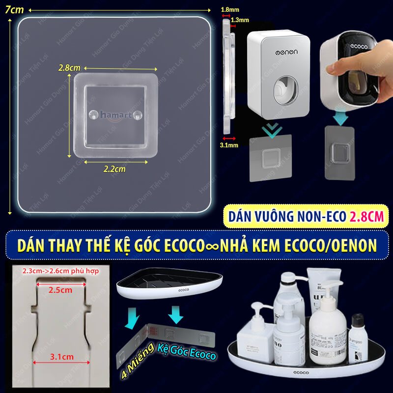Dán Thay Thế Kệ Để Dao Kéo Nhà Bếp Ecoco Bộ Nhả Kem 3 4 Cốc Để Đồ Tắm Giá Treo Chậu Thau Treo Tường | BigBuy360 - bigbuy360.vn