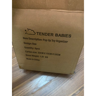 [Quà tặng đơn từ 650k] Giỏ đựng đồ chơi con ong gấp gọn thương hiệu cao cấp - Tender Babies - Popup Toy Organizer