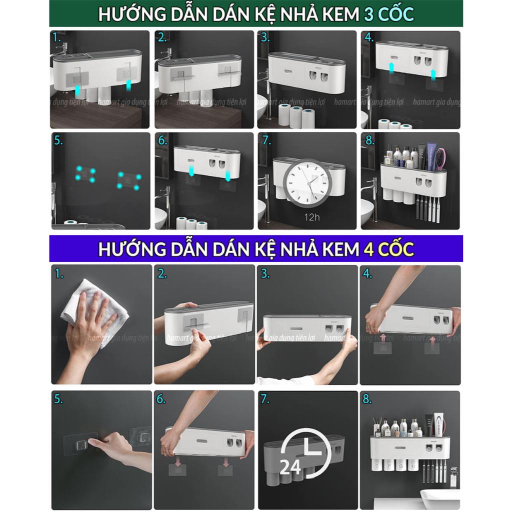 Dán Thay Thế Kệ Để Dao Kéo Nhà Bếp Ecoco Bộ Nhả Kem 3 4 Cốc Để Đồ Tắm Giá Treo Chậu Thau Treo Tường | BigBuy360 - bigbuy360.vn