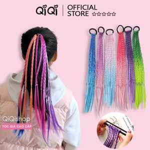 Tóc Giả Tết Dây Cột Xinh Xắn Cho Bé Gái Nhiều Màu Nổi Bật (Giá 1 Bên) QiQiShop