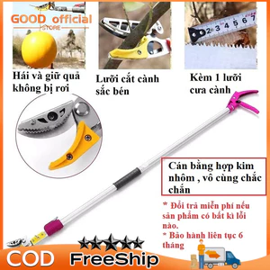 kéo cắt tỉa cành cây trên cao ,kéo hái hoa quả 2m , 3m , 4m