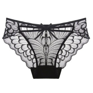 .Quần Lót Nữ Ren Lưới Sexy Họa Tiết Nơ 2 Dây Hông Quyến Rũ  9066.