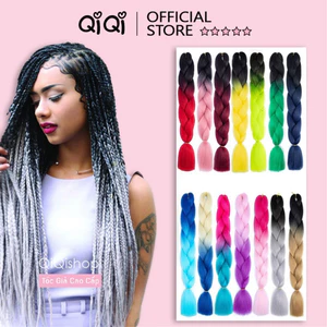 Tóc giả tết dài phối màu nổi bật teengirl phong cách Hàn Quốc Qiqishop