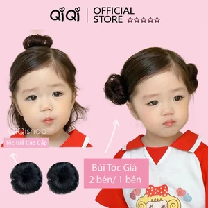 Búi tóc giả cho bé gái 1 cặp - Kẹp búi tóc giả 2 bên cho bé Qiqishop