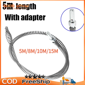 【🌞BH 6 tháng】Dây thông tắc cống, thông bồn cầu lò xo INOX siêu bền từ 10m lắp cùng máy khoan đã có đầu nối