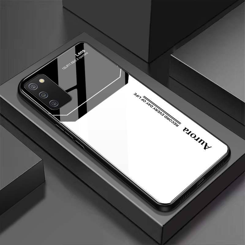 Ốp Lưng SAMSUNG A02S, A03S Mặt Lưng Kính Cường Lực Sáng Bóng
