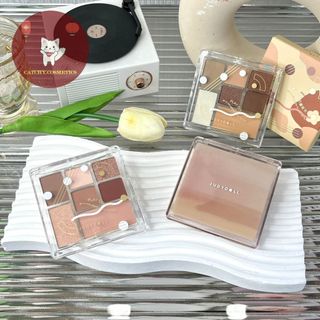 [JUDYDOLL] Bảng Mắt JUDYDOLL 7 Ô Vỏ Trong, Nắp Ombre Nhũ Lì, Bảng Mắt Tone Ấm, Tự Nhiên 8.5g