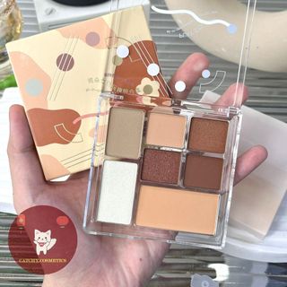 [JUDYDOLL] Bảng Mắt JUDYDOLL 7 Ô Vỏ Trong, Nắp Ombre Nhũ Lì, Bảng Mắt Tone Ấm, Tự Nhiên 8.5g
