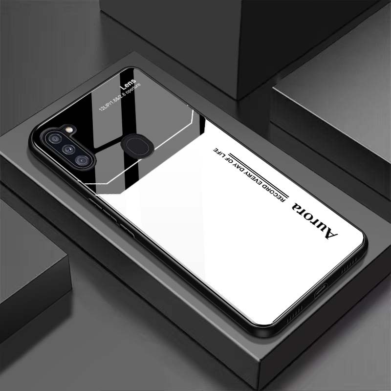 Ốp Lưng SAMSUNG A11, M11 Mặt Lưng Kính Cường Lực Sáng Bóng