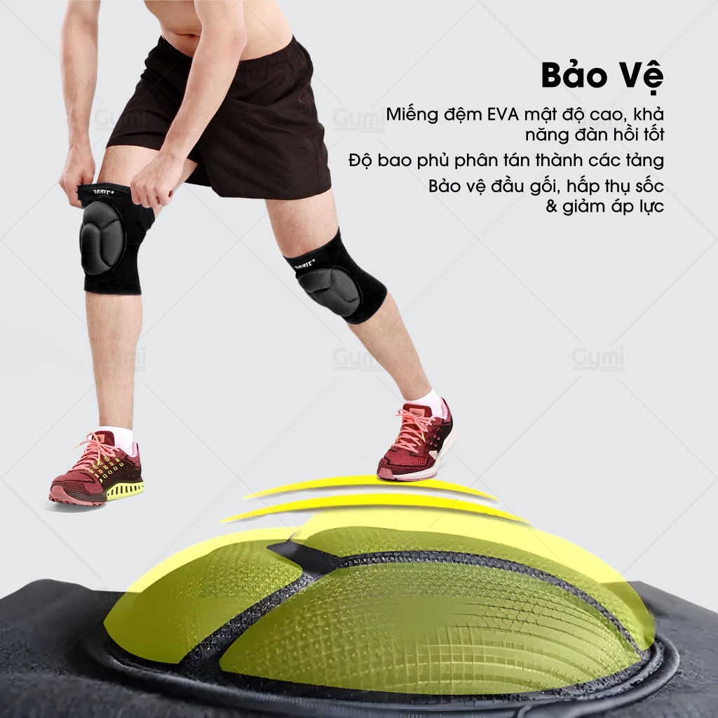 [1 Đôi] Băng Đệm Bảo Vệ Gối Aolikes 0217A - Băng Đầu Gối Thể Thao, Đá Bóng, Bóng Chuyền, Tập Gym - AL0217