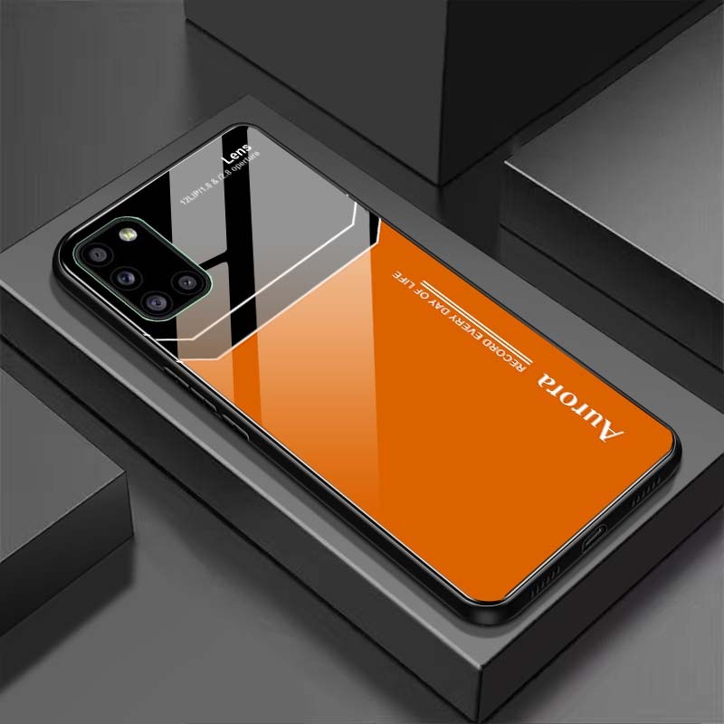 Ốp Lưng SAMSUNG M51, A31, A51, A71 Mặt Lưng Kính Cường Lực Sáng Bóng