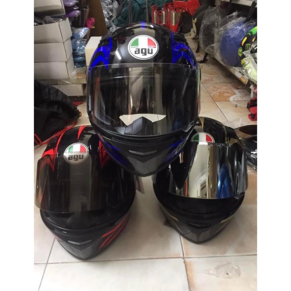 Kính gắn mũ bảo hiểm fullface AGU, mũ ASIA M136