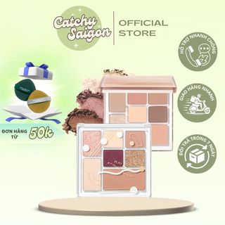 [JUDYDOLL] Bảng Mắt JUDYDOLL 7 Ô Vỏ Trong, Nắp Ombre Nhũ Lì, Bảng Mắt Tone Ấm, Tự Nhiên 8.5g