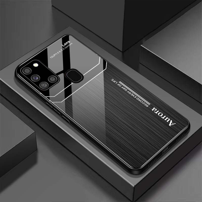 Ốp Lưng SAMSUNG A21S Mặt Lưng Kính Cường Lực Sáng Bóng