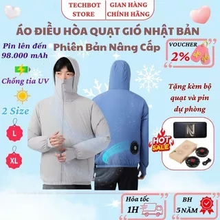 Áo điều hòa chống nắng 98000 mAh, Áo bảo hộ gắn quạt, Áo quạt lao động làm mát cơ thể