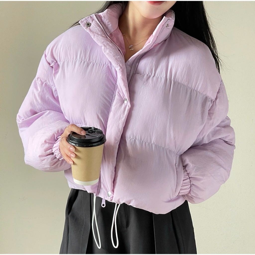 Áo Khoác Phao Croptop, Áo Phao Béo Hàn Quốc Chần Bông, Áo Dáng Ngắn Dày Dặn Siêu Ấm Mùa Đông Miha Studio