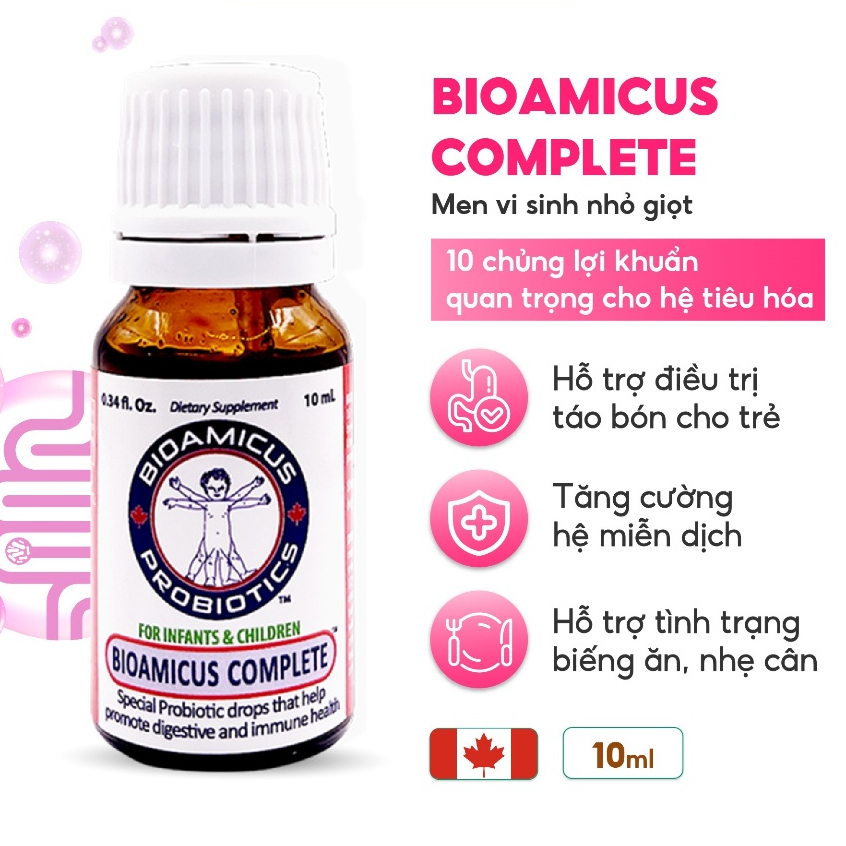 Men vi sinh 10 chủng BioAmicus Complete Canada