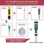 Bút kiểm tra chất lượng nước, đo độ mặn nước 5 là 1 pH/TDS/EC/độ mặn/nhiệt độ, kèm theo 3 gói pH tiêu chuẩn