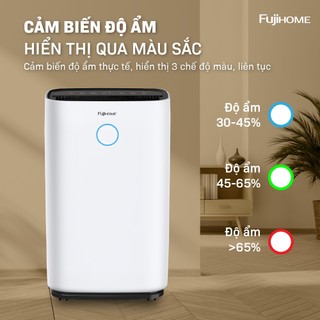 Máy hút ẩm lọc không khí FUJIHOME DH25W-HEPA công nghệ block 25l/ ngày, kết nối wifi, lọc bụi mịn