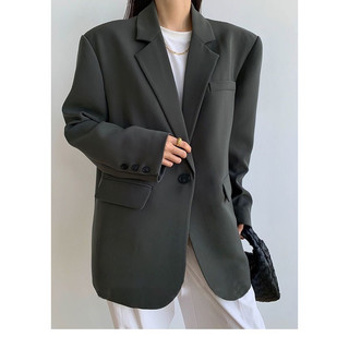 Áo Blazer dáng rộng 2 lớp dày dặn có đệm vai hàng QC (C4)