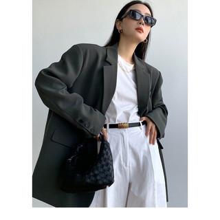 Áo Blazer dáng rộng 2 lớp dày dặn có đệm vai hàng QC (C4)