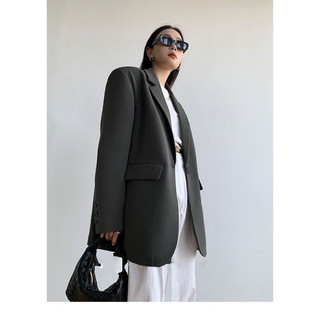 Áo Blazer dáng rộng 2 lớp dày dặn có đệm vai hàng QC (C4)