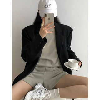 Áo Blazer dáng rộng 2 lớp dày dặn có đệm vai hàng QC (C4)