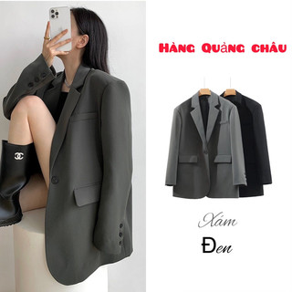 Áo Blazer dáng rộng 2 lớp dày dặn có đệm vai hàng QC (C4)