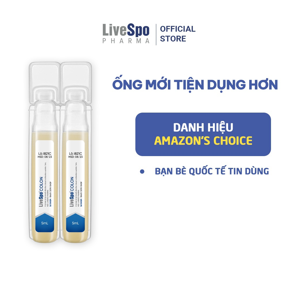Ảnh Combo 2 Hộp Bào tử lợi khuẩn LiveSpo Colon dùng cho Viêm Đại Tràng, Tiêu chảy, Táo bón(10 ống) 3