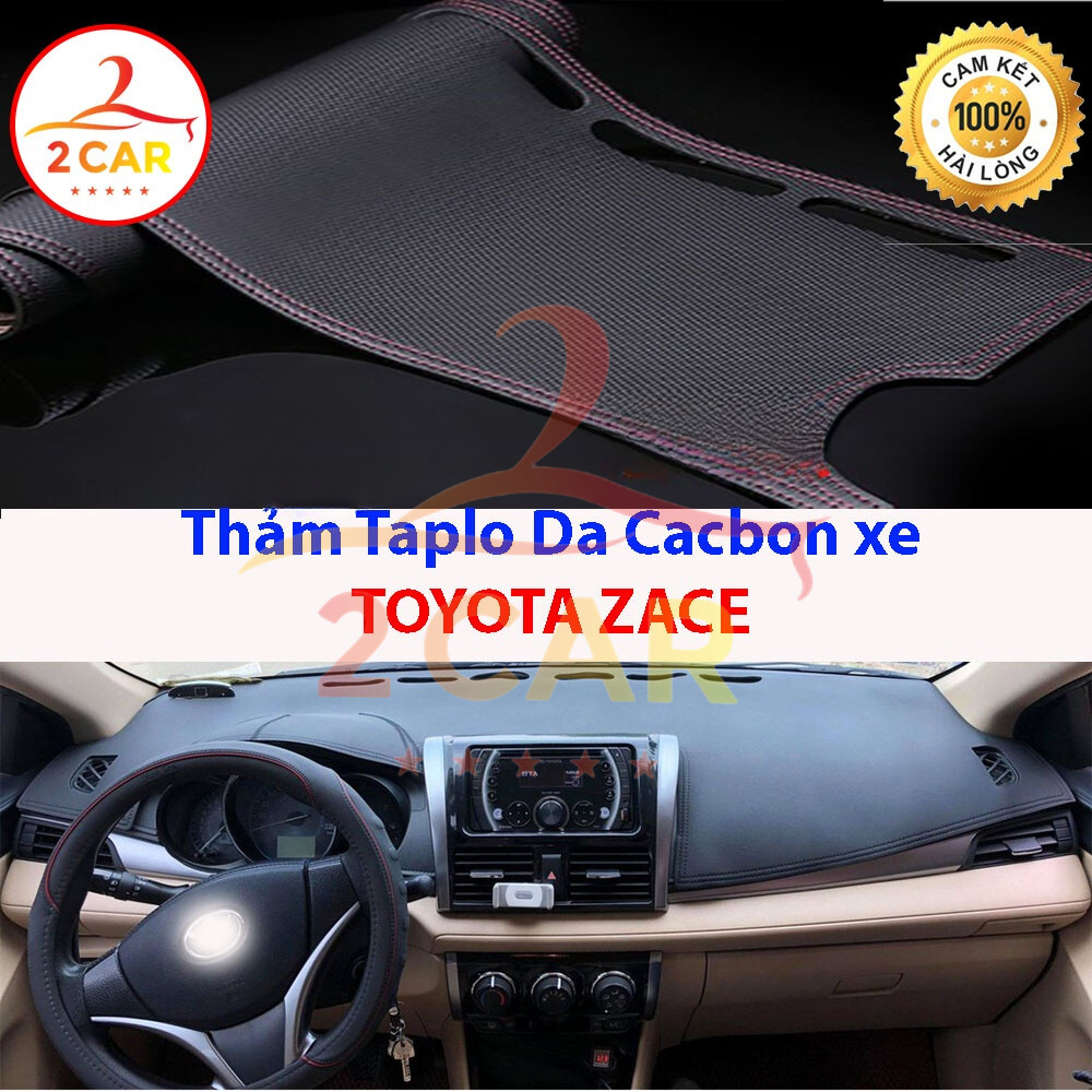 Thảm Taplo Da Cacbon Xe Toyota Zace, chống nóng tốt, chống trơn trượt, vừa khít theo xe