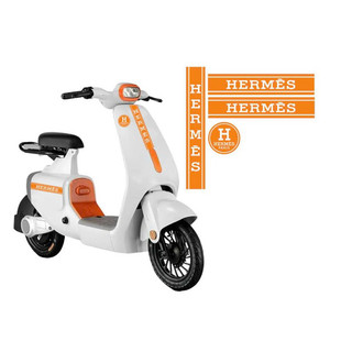 tem dán trang trí xe điện Herm.es dán cho xe điện