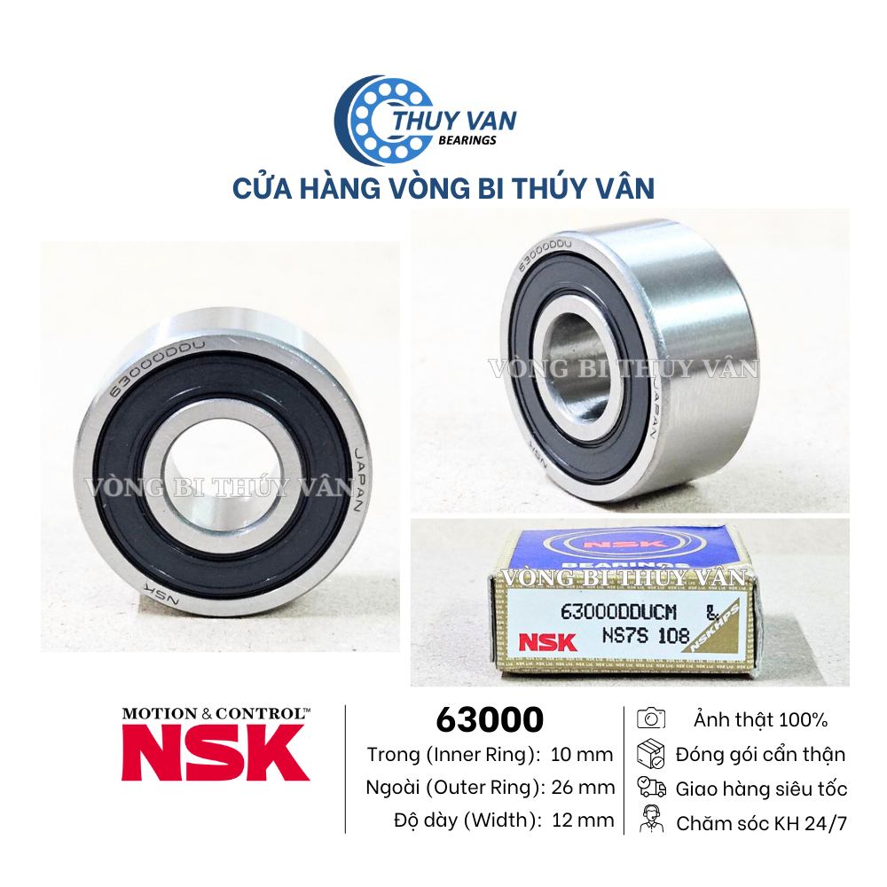 Vòng bi bạc đạn hạt tròn, cầu 63000 63001 63002 63003 63004 63005 63006 ...