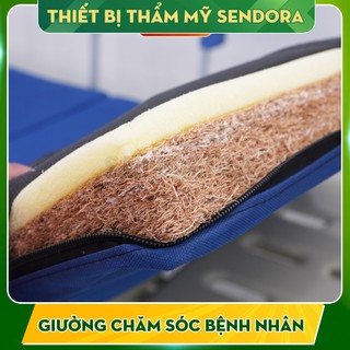 Giường bệnh nhân, giường y tế đa năng cho người bệnh nâng hạ lưng và chân kèm bàn ăn, truyền dịch
