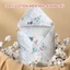 Chăn Ủ Choàng Khăn Quấn Xô Muslin 4 Lớp Có Mũ Cho Bé Sơ Sinh IQKAO UC07 Thoáng Mát Khăn Tắm Đa Năng