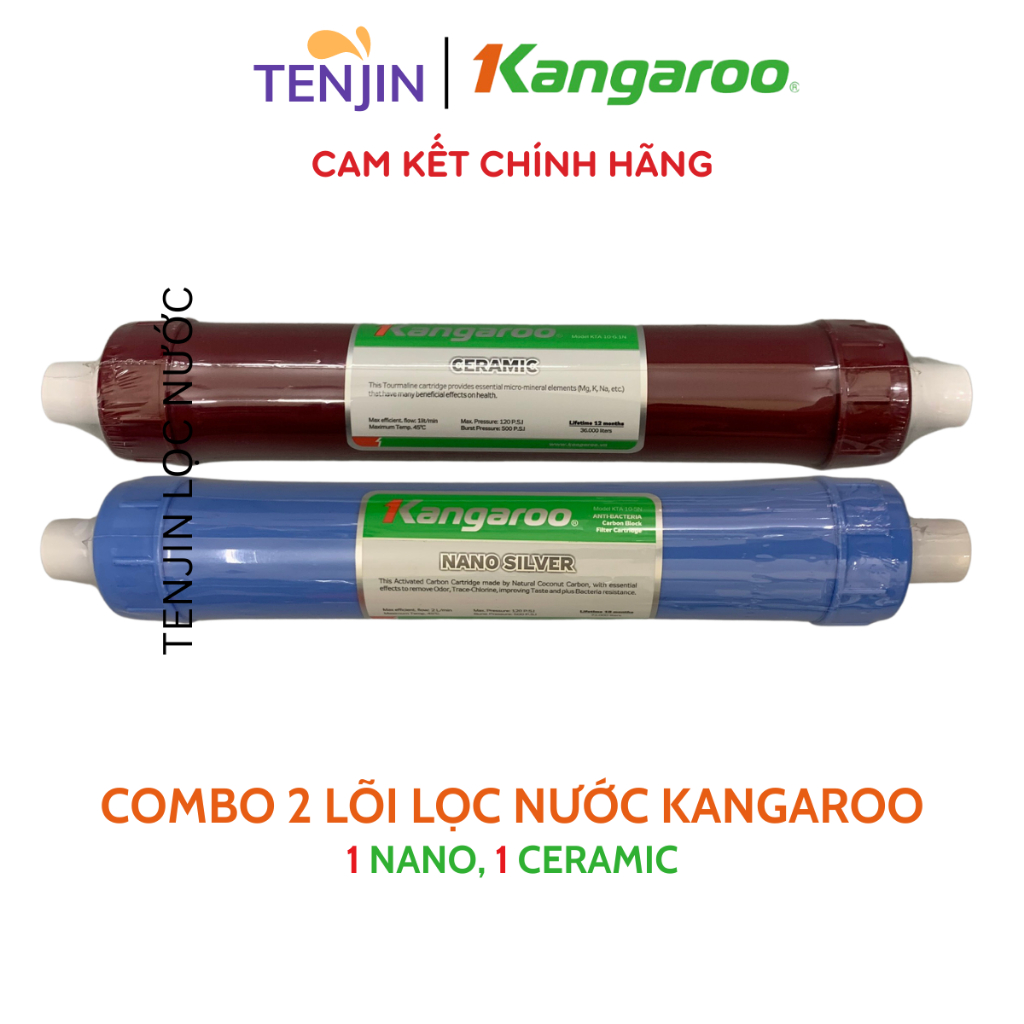 Combo 2 Lõi Chức Năng Kangaroo Bổ Sung Khoáng Chất Dùng Cho Máy Lọc Nước RO