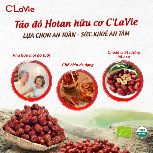Ảnh Táo đỏ hữu cơ C'LaVie 450g - Quả to đều loại 1 2