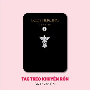 Tag treo khuyên rốn, 50 tag , size 7x5cm