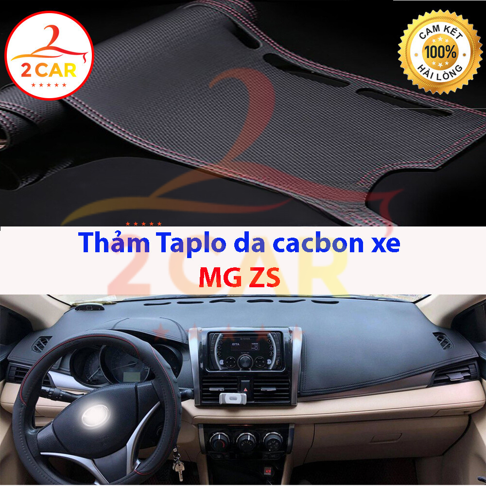Thảm Taplo Xe MG ZS Mẫu Da CARBON chống nắng tốt không bám bụi, thẩm mỹ cao