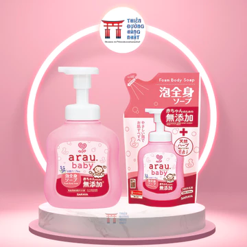 Sữa tắm cho bé Arau Baby Nhật Bản, sữa tắm thảo dược an toàn cho trẻ sơ sinh an toàn