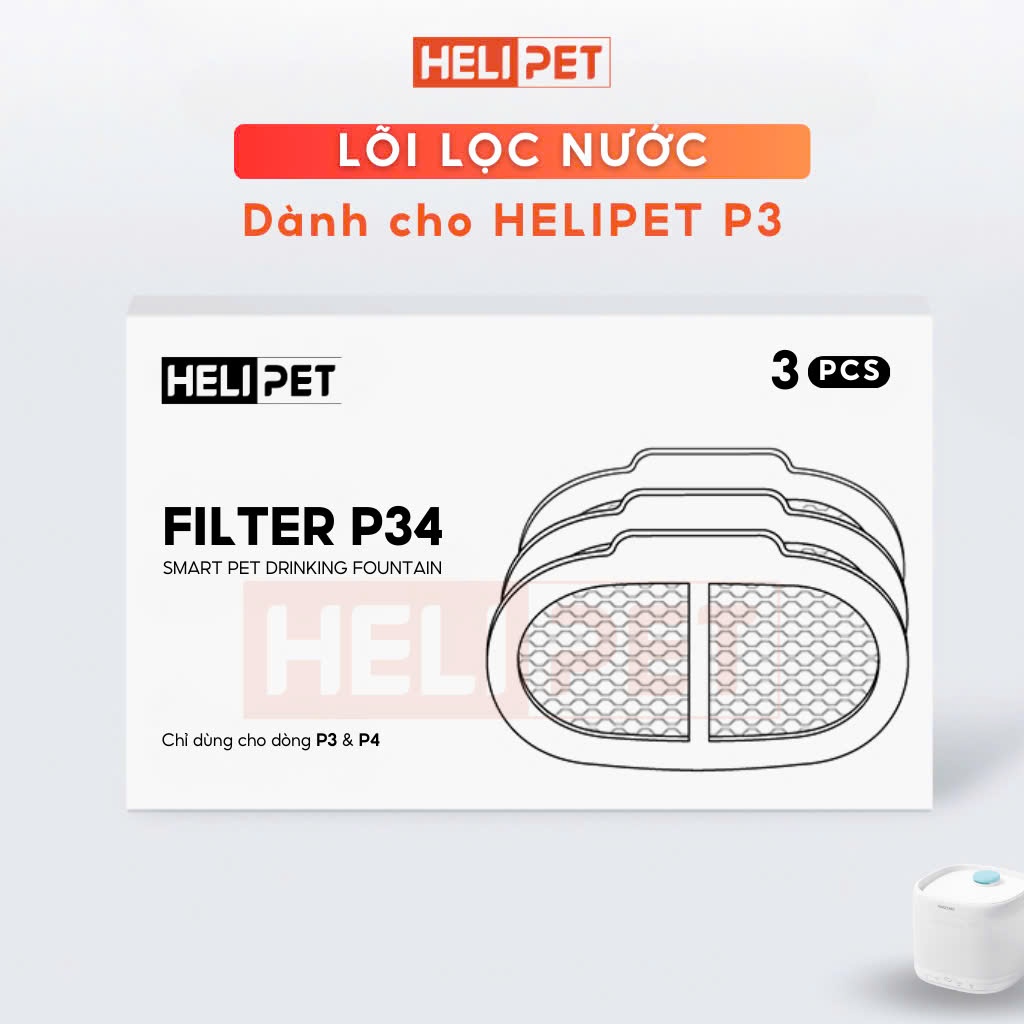 Ảnh Lõi Lọc Nước Helipet Filter P34 Dùng Cho Máy Lọc Nước Helipet P3 và P4 1