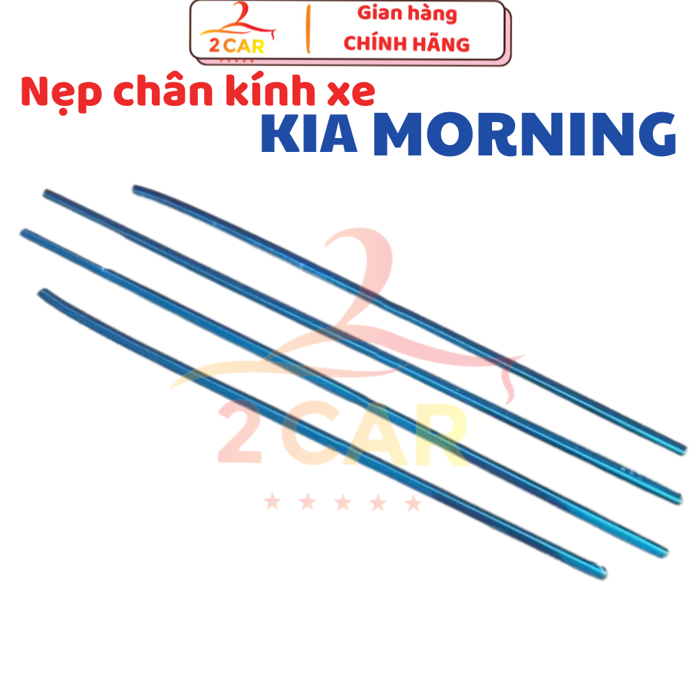 Nẹp viền chân kính Inox xe Morning đời 2007 - 2008- 2009- 2010 2011 Hàng inox cao cấp sáng bóng