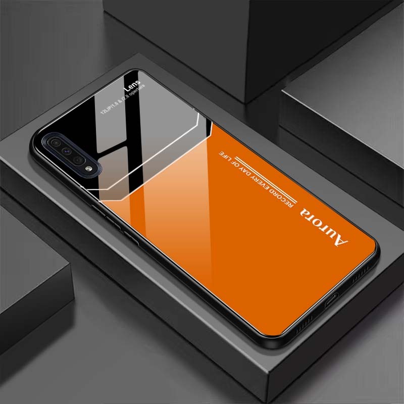Ốp Lưng SAMSUNG A30S, A50, A50S, A70, A7 2018 Mặt Lưng Kính Cường Lực Sáng Bóng